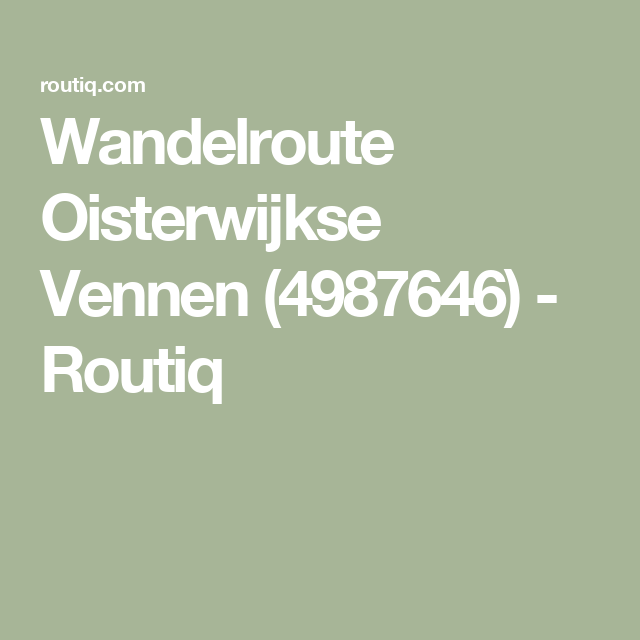wandelroute oisterwijk 10 km-hoofdfoto