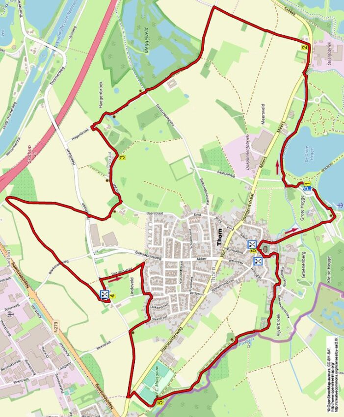 wandelroute thorn 5 km-hoofdfoto